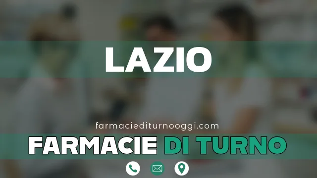 farmacie di turno aperte oggi lazio